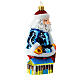 Blown glass Christmas ornament, Santa Claus in Greece s4