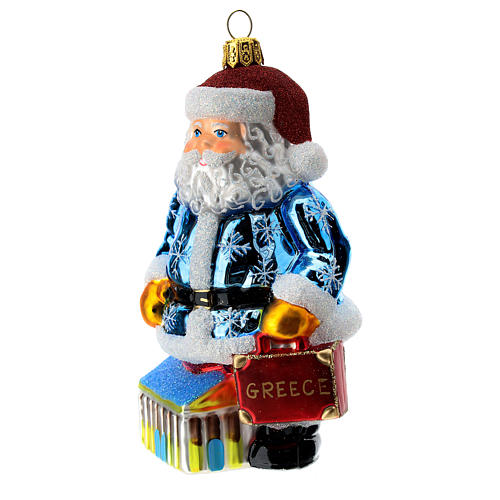 Greek Santa Claus blown glass Christmas ornament | online sales on ...