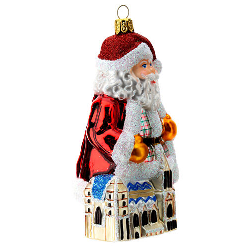 Weihnachtsmann mit Wiener Stephansdom, Weihnachtsbaumschmuck aus mundgeblasenem Glas 4