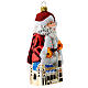Weihnachtsmann mit Wiener Stephansdom, Weihnachtsbaumschmuck aus mundgeblasenem Glas s4