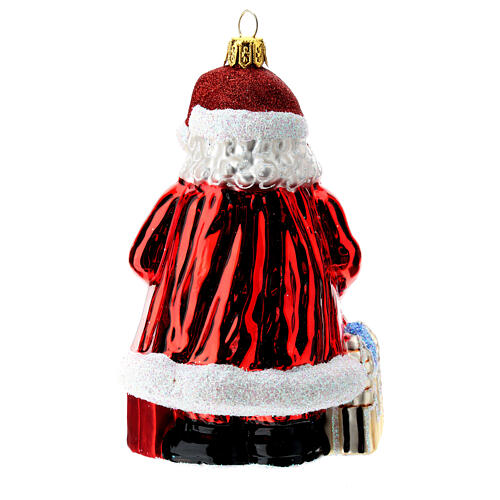 Blown glass Christmas ornament, Santa Claus in Austria 5