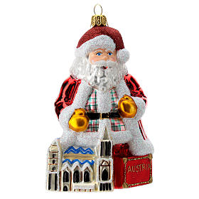 Babbo Natale Austria vetro soffiato addobbo albero di Natale