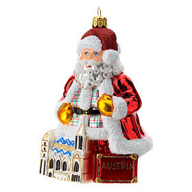 Babbo Natale Austria vetro soffiato addobbo albero di Natale