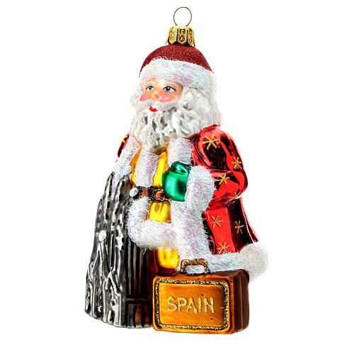 Blown glass Christmas ornament, Santa Claus in Spain 3