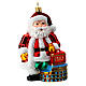 Blown glass Christmas ornament, Santa Claus in Italy s1