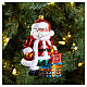 Blown glass Christmas ornament, Santa Claus in Italy s2