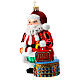 Blown glass Christmas ornament, Santa Claus in Italy s3
