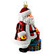 Blown glass Christmas ornament, Santa Claus in Italy s4