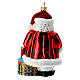 Blown glass Christmas ornament, Santa Claus in Italy s5