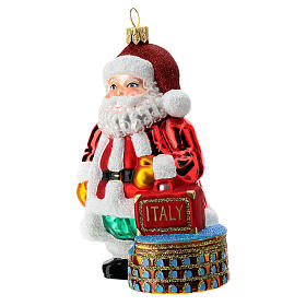 Blown glass ornaments: Italian Santa Claus blown glass Christmas ornament