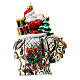 Blown glass Christmas ornament, Santa Claus on elephant s5