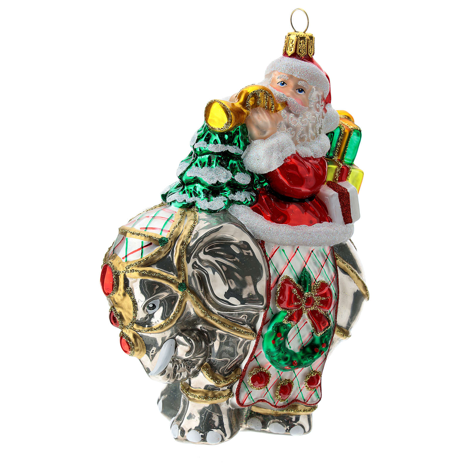 Italian Santa Claus blown glass Christmas ornament | online sales on