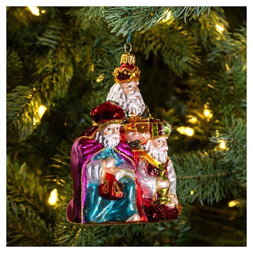 Heilige drei Könige, Weihnachtsbaumschmuck aus mundgeblasenem Glas 2