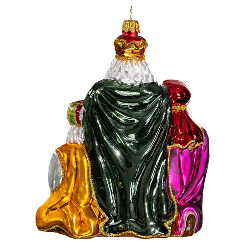 Blown glass Christmas ornament, Three Wise Men 5