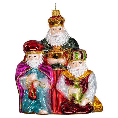 Santa Wise Men blown glass Christmas ornament 1