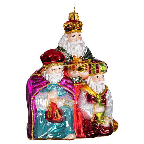 Santa Wise Men blown glass Christmas ornament 4