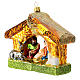 Natividad cabaña adorno para Árbol Navidad vidrio soplado s2