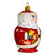 Blown glass Christmas ornament, Santa Claus Russian doll s4