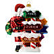 Blown glass Christmas ornament, Santa Claus with street sings s5