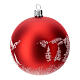 Bola para árvore de Natal vidro soprado vermelho paisagem nevada 100 mm s3