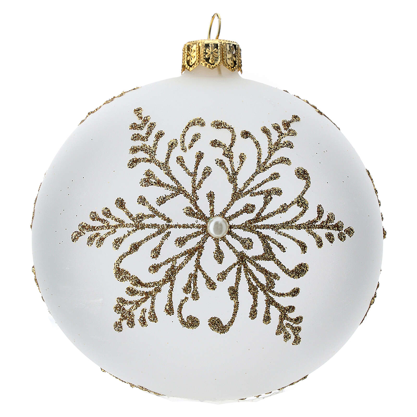 5 palline di pino per decorazioni per albero di Natale, 92 mm, lucide e glitterate, da appendere, color champagne