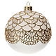 Christmas tree ball in blown glass: elegant embroidery, 100 mm s2