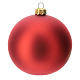 Palla albero Natale vetro soffiato rossa decoro babbo Natale 100 mm s4