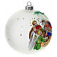 Christmas tree ball in blown glass with stars, 10 cm s2