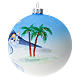 Bola árbol Navidad vidrio soplado azul motivo ciudad árabe 100 mm s2