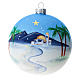 Christmas tree ball in blown glass with Arab landscape, 10 cm s1
