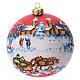 Christmas tree ball in blown glass: Santa Claus's sledge, 100 mm s1