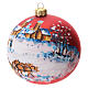 Christmas tree ball in blown glass: Santa Claus's sledge, 100 mm s2