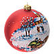 Christmas tree ball in blown glass: Santa Claus's sledge, 100 mm s3