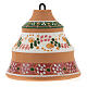 Pine shaped ornament in pink painted ceramic Deruta 100 mm s5