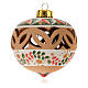 Christmas ball in terracotta from Deruta with decoration diam. 8 cm s1