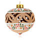Christmas ball in terracotta from Deruta with decoration diam. 8 cm s2