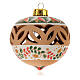 Terracotta Christmas ball ornament, Deruta 80 mm green decor s1
