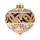 Terracotta Christmas ball ornament, Deruta 80 mm green decor s2