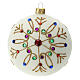 STOCK Bola para árvore de Natal vidro soprado decoração cristais multicoloridos 100 mm s1