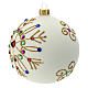 STOCK Bola para árvore de Natal vidro soprado decoração cristais multicoloridos 100 mm s2