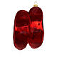 Blown glass Christmas ornament, wooden clogs s6