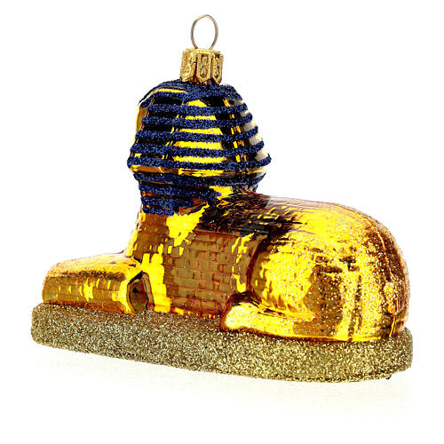 Ägyptische Sphinx, Weihnachtsbaumschmuck aus mundgeblasenem Glas 6