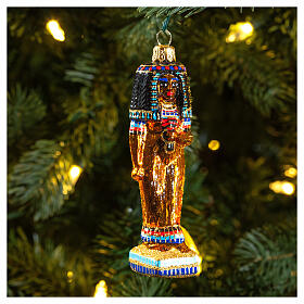 Cleopatra Christmas tree decoration in blown glass
