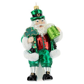 Święty Mikołaj irlandzki dekoracja choinkowa szkło dmuchane