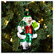Pai Natal irlandês enfeite vidro soprado para árvore Natal s2