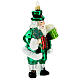 Pai Natal irlandês enfeite vidro soprado para árvore Natal s4