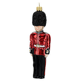 Blown glass ornaments: English Royal Guard Christmas tree decoration in blown glass