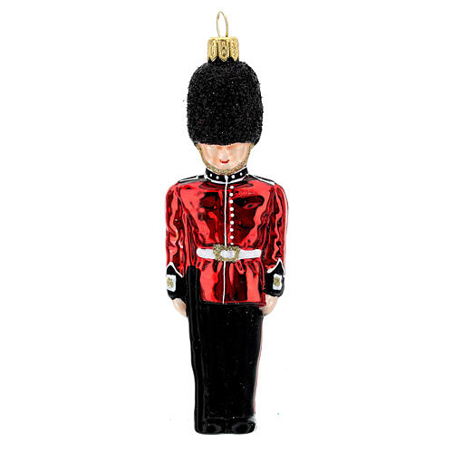 English Royal Guard Christmas tree decoration in blown glass 1