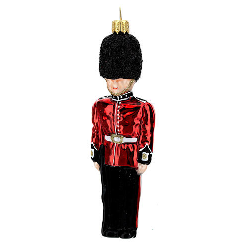 English Royal Guard Christmas tree decoration in blown glass 3