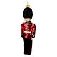 English Royal Guard Christmas tree decoration in blown glass s3